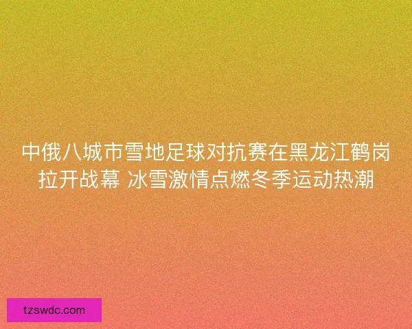 中俄八城市雪地足球对抗赛在黑龙江鹤岗拉开战幕 冰雪激情点燃冬季运动热潮